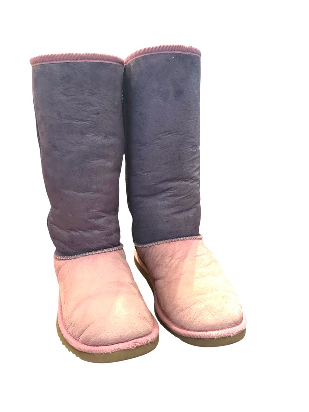 UGG Two-Tone Pink and Purple Classic Tall Boots